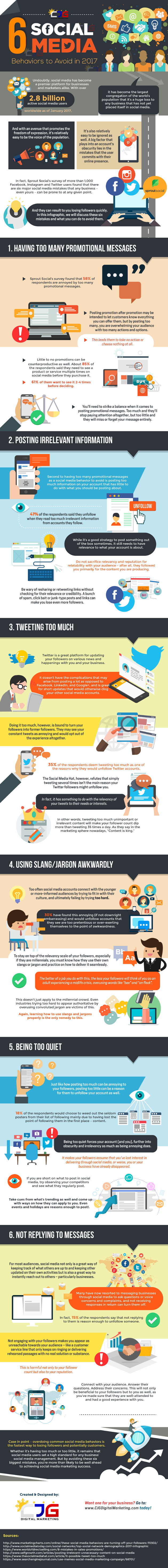 Social Media Behaviors Your Brand Needs to Avoid in 2017 [Infographic]