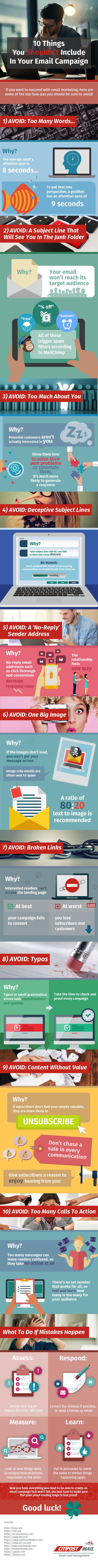 Email Campaign Today and 10 Ways To Ruin It [Infographic]