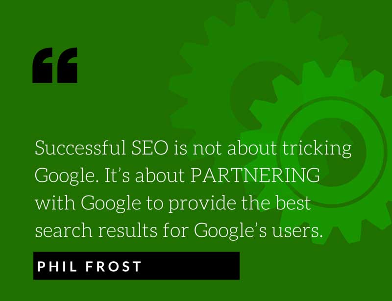 SEO quote from Phil Frost Main Street ROI