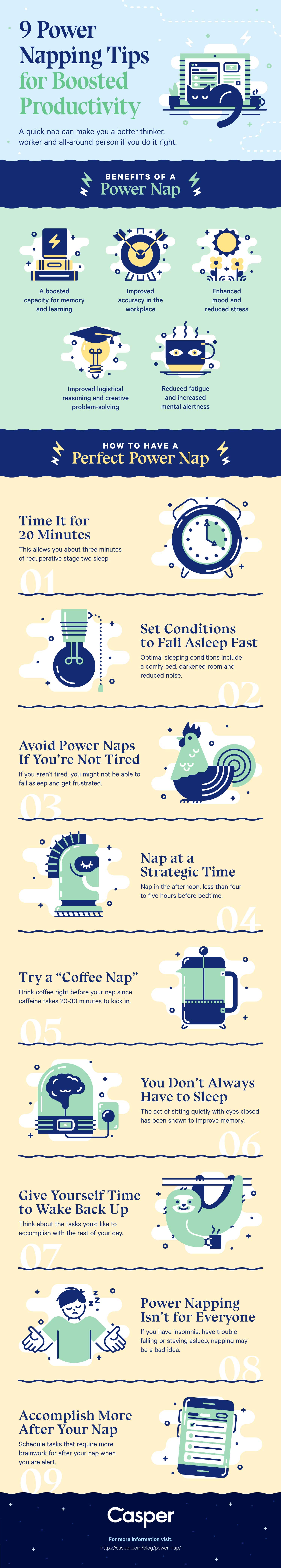 5 Tips to Supercharge Your Power Nap Infographic